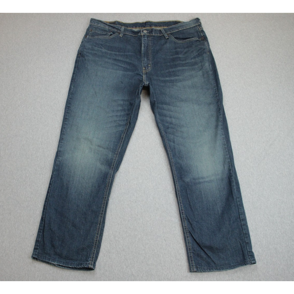 Levis Jeans Mens 39 x 32 Blue 541 Athletic Tapered Straight Cotton Blend Stretch